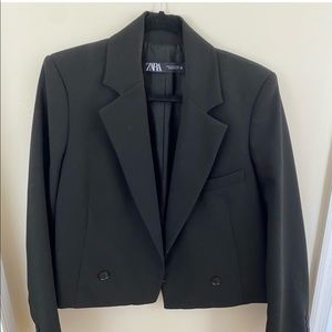 Zara cropped oversized blazer